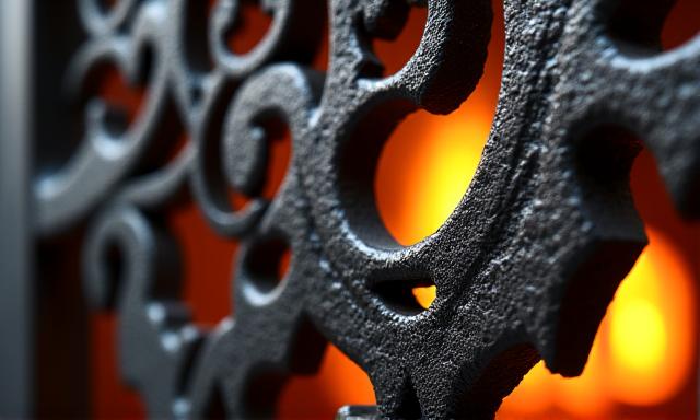 Künstlerische Metallelemente, handgeschmiedet, detaillierte Ornamente