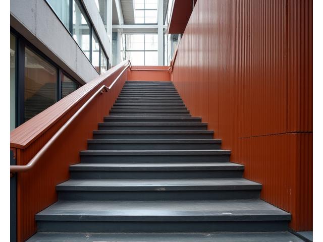 Modernes geschmiedetes Treppengeländer in einem architektonischen Gebäude